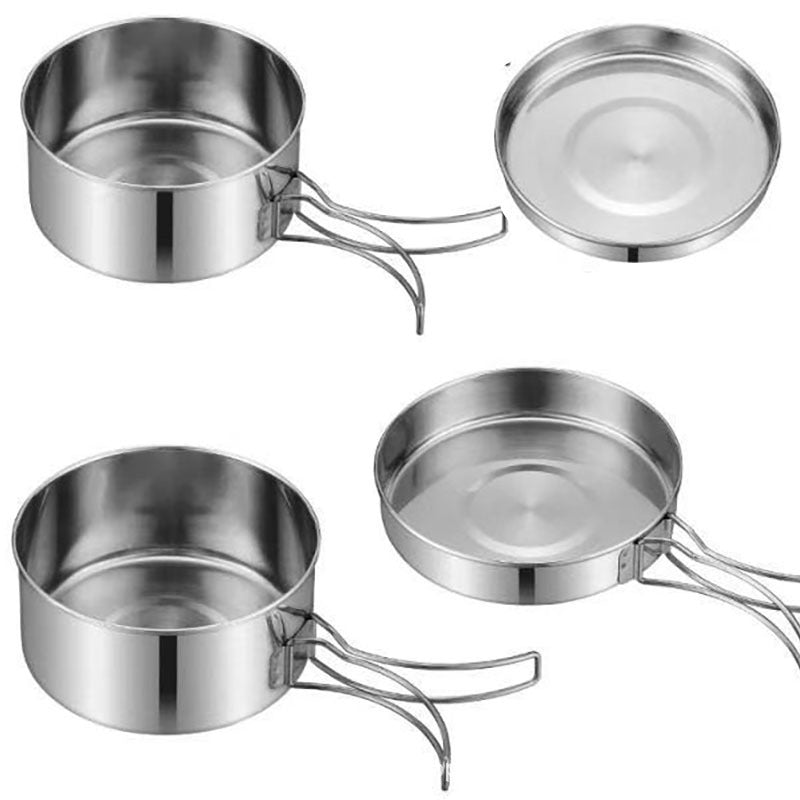 Elevate Your Outdoor Cooking Experience with Our Stainless Steel Cookware Set!